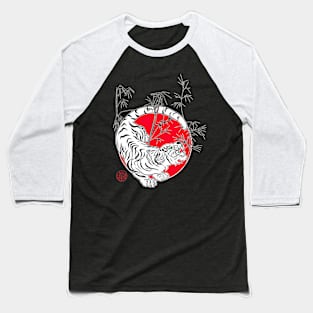 White tiger and bamboo Baseball T-Shirt